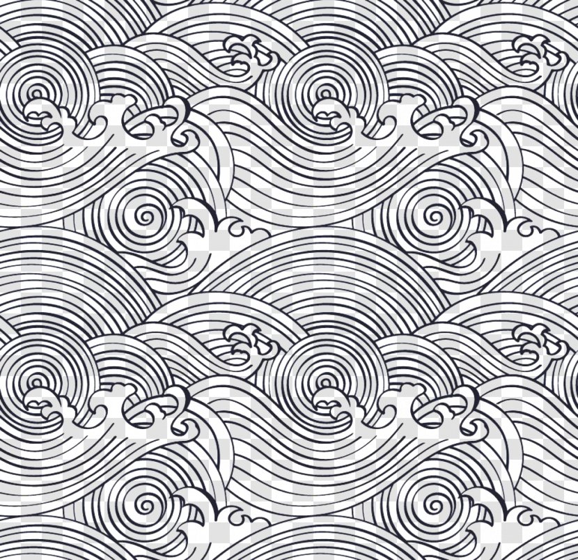 Naruto Whirlpools Wave Ocean Euclidean Vector Pattern - Shutterstock - Material Transparent PNG