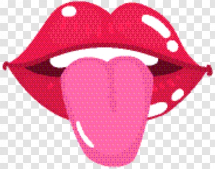 Heart Background - Lip - Tongue Smile Transparent PNG