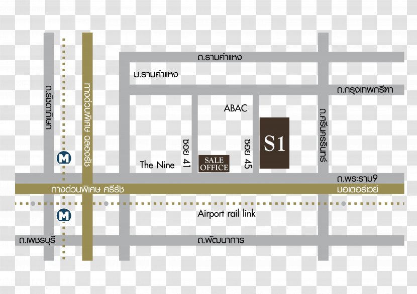 ยอดลาบเป็ดอุดร S1 Rama 9 Condominium Apartment IX Road - Diagram Transparent PNG