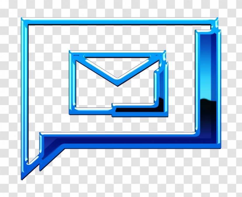 Chat Icon Message - Electric Blue - Logo Symbol Transparent PNG