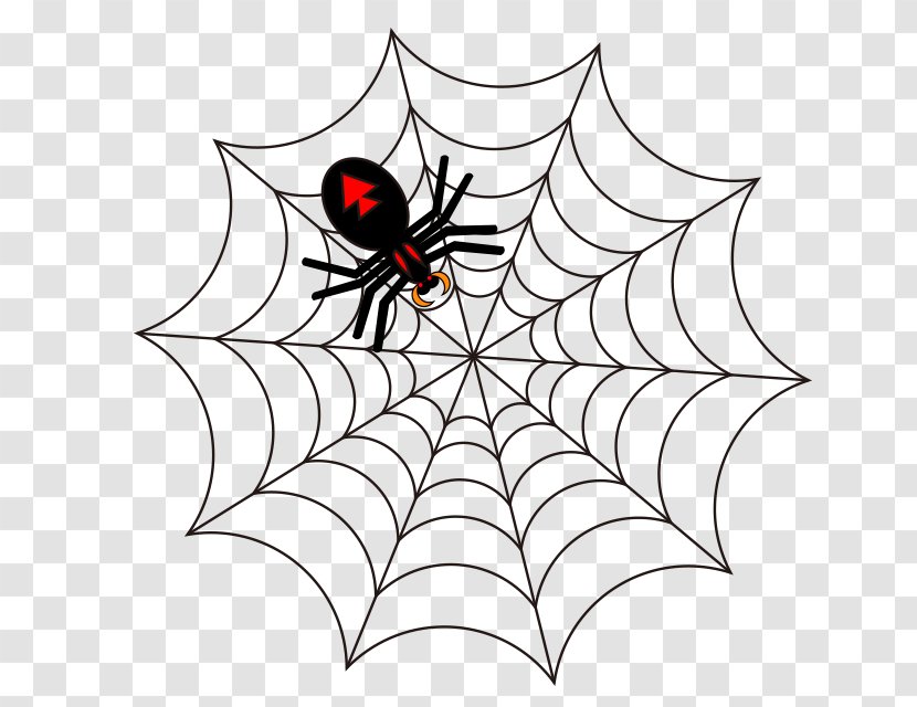Spider Web Drawing Clip Art - Invertebrate - Black Transparent PNG