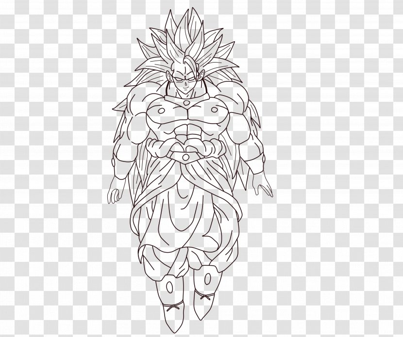 Bio Broly Goku Super Saiyan Drawing Vegeta - Heart Transparent PNG