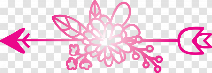 Boho Arrow Flower Arrow Transparent PNG