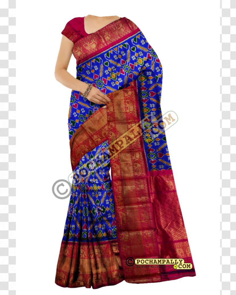Sari Pochampally Saree Ikat Silk Handloom - Pochampallycom - Border Transparent PNG