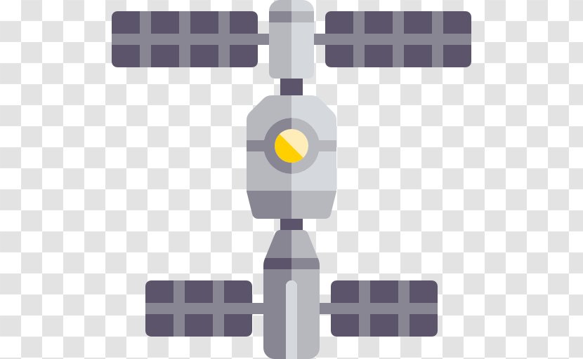 International Space Station Satellite Rocket Icon - Flat Transparent PNG