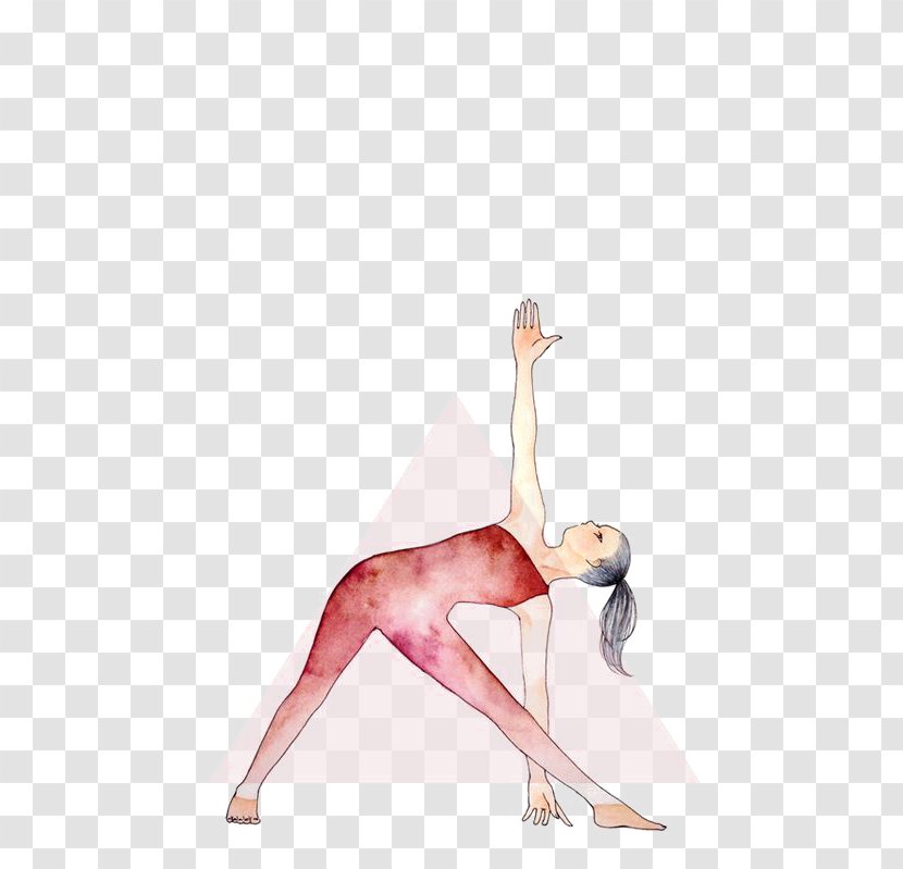 Yoga Trikonasana Drawing Illustration - Heart Transparent PNG