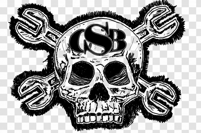 Logo Skull White Font Transparent PNG