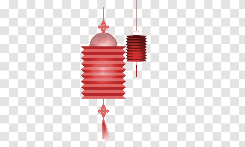 Mid-Autumn Festival Paper Lantern - Red - Chinese New Year Decorative Lanterns Creative Transparent PNG