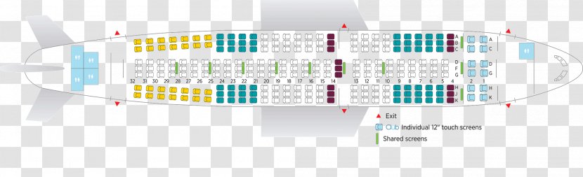 Airbus A330 A310 Airplane Air Transat Flight 236 - Seatguru - Plane Layout Transparent PNG