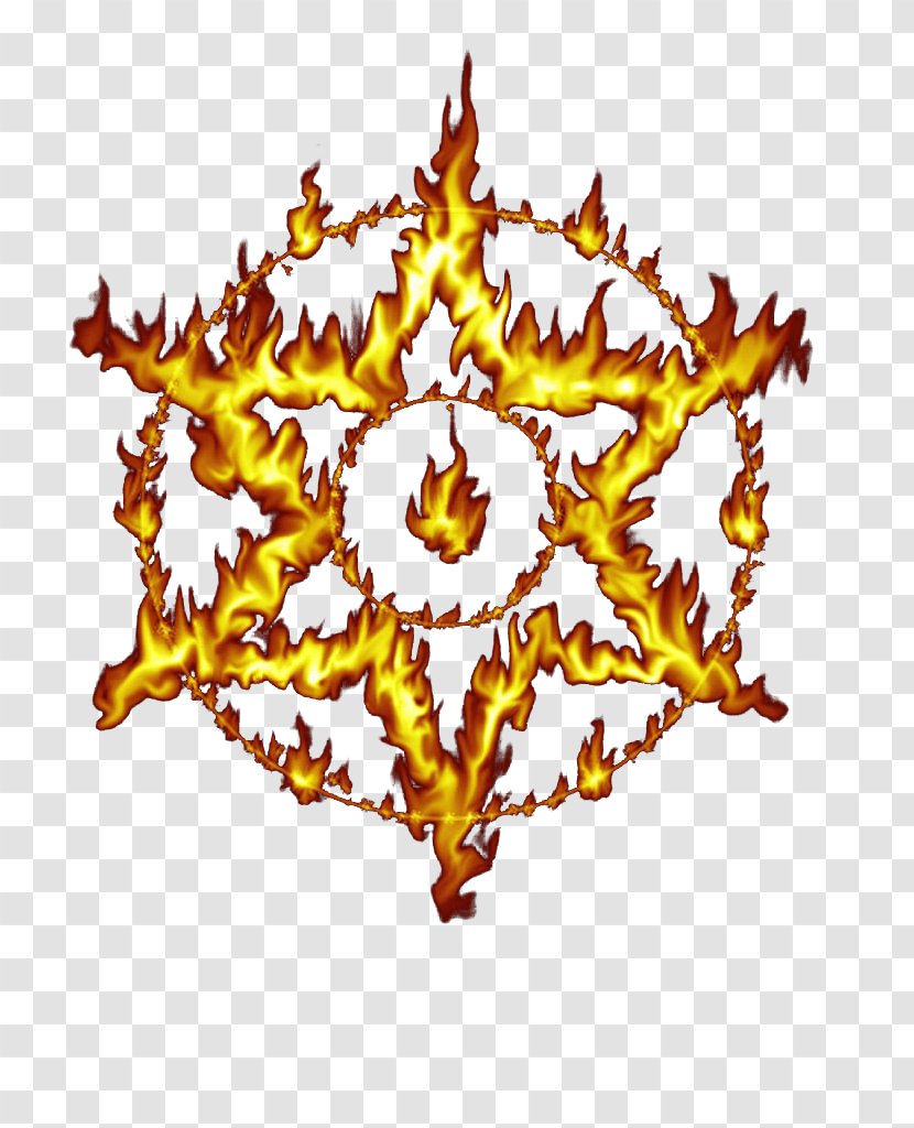 Hexagram Flame Illustration - Ring Of Fire Transparent PNG