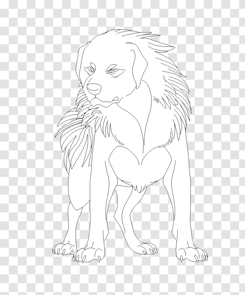 Lion Line Art Cat Sketch - Arm Transparent PNG