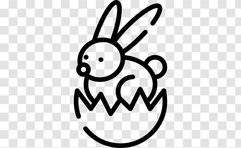 Easter Bunny Hare Rabbit Clip Art - Line Transparent PNG