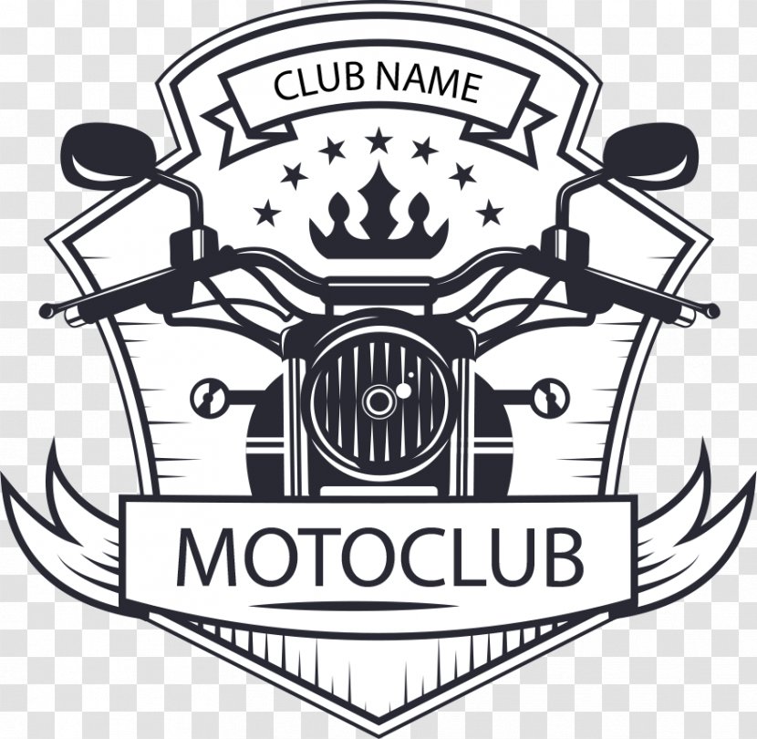 Motorcycle Logo Vintage Motor Cycle Club - Custom - Vector Black Tag Transparent PNG