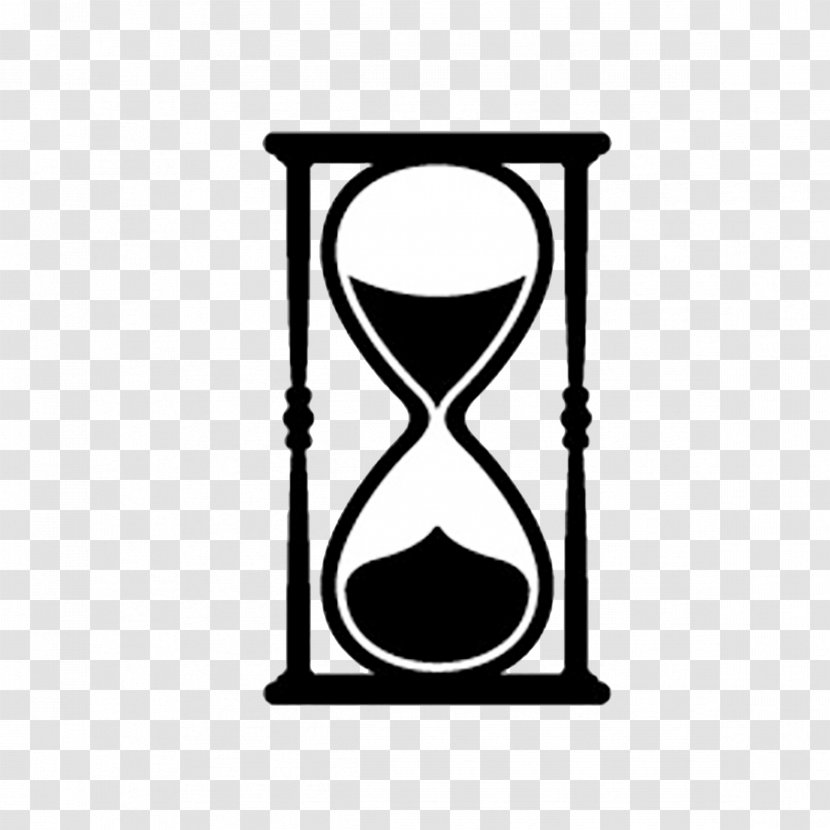 Stopwatch Download - Clock - Black And White Vector Hourglass Transparent PNG