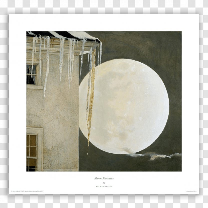 White House Moon Art Printing - Andrew Wyeth Transparent PNG