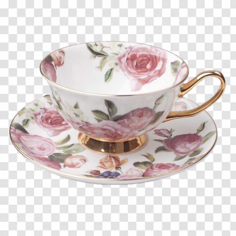 Coffee Cup Tea China Porcelain - Tableware Transparent PNG
