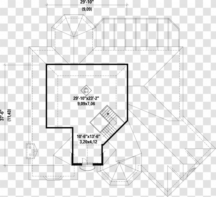 Floor Plan House White - European Style Square Transparent PNG