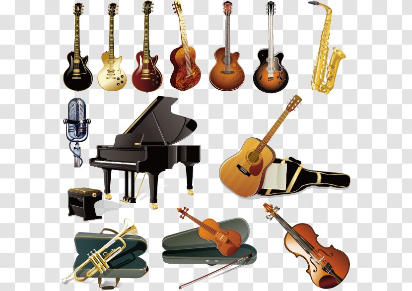 Musical Instruments Guitar Orchestra - Tree - Vector Elements Transparent PNG