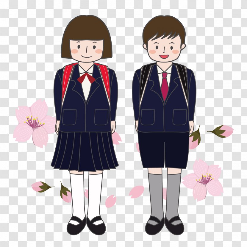 School Uniform Child Cartoon - Watercolor - Fresh Transparent PNG