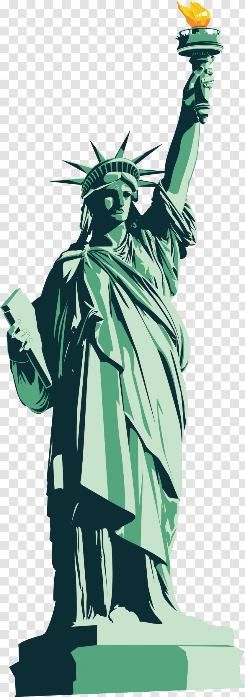 Statue Of Liberty Tourist Attraction - Raster Graphics - Vector Transparent PNG
