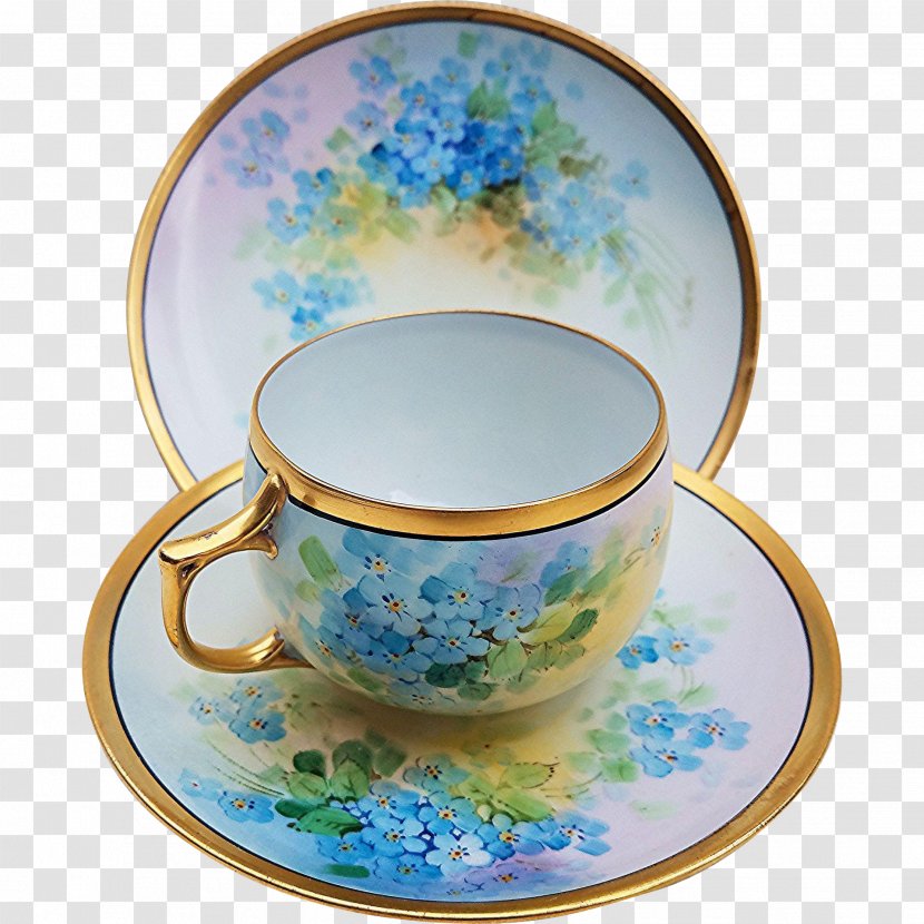 Saucer Tableware Coffee Cup Tea Porcelain - Hand Painted Transparent PNG
