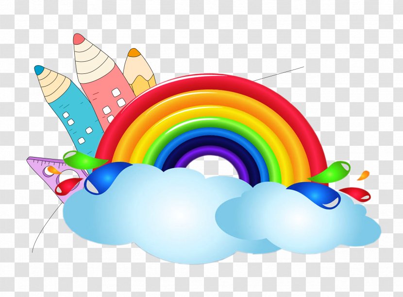 Rainbow Cartoon - Drawing - Painted Transparent PNG