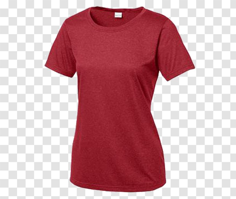 T-shirt Clothing Sleeve Shorts - Red - Scoop Neck Transparent PNG