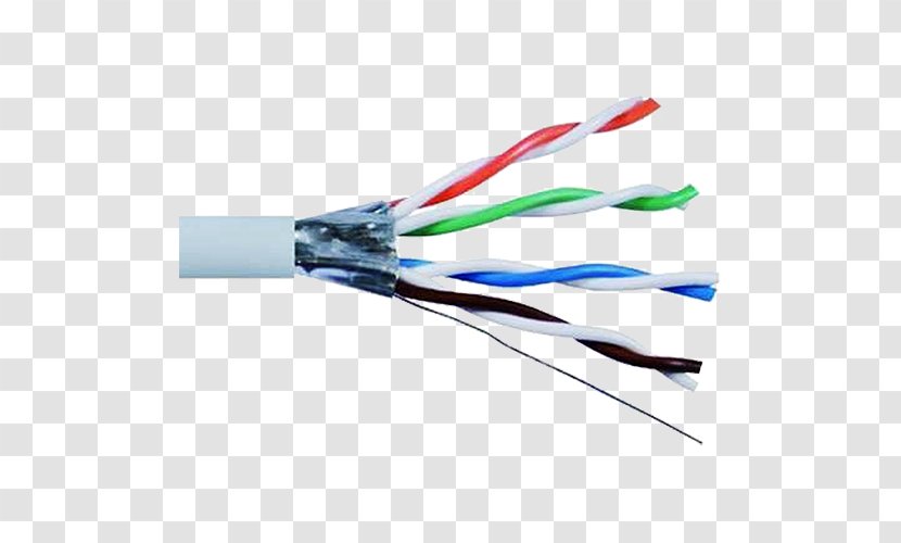 Network Cables Wire Gauge Copper Conductor Electrical Cable - Ground - Cat6a Shielded Transparent PNG