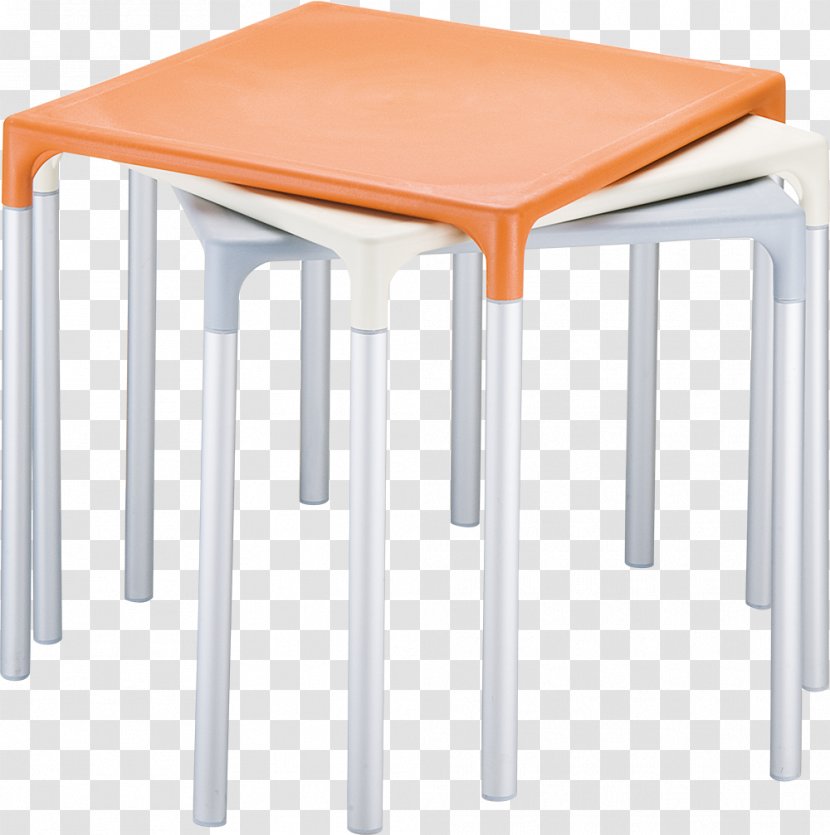 Table Chair Furniture Plastic Auringonvarjo - Orange Transparent PNG
