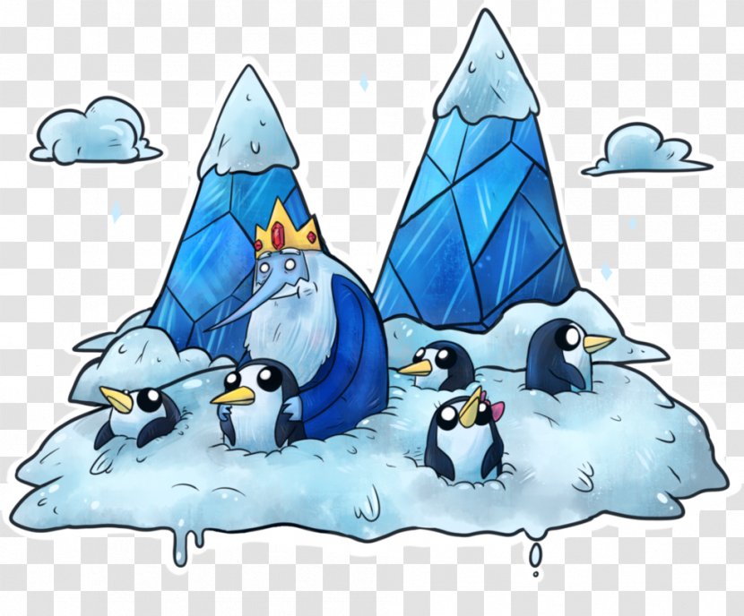 Ice King Finn The Human Jake Dog Fan Art - Penguin Transparent PNG