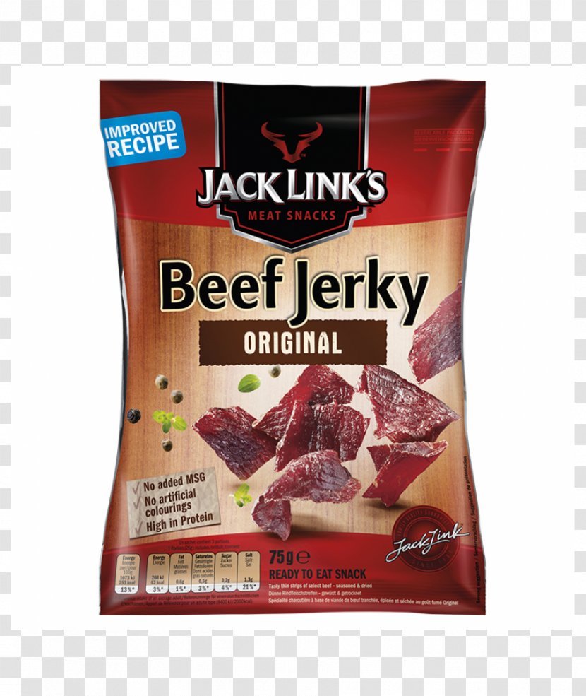Jack Link's Beef Jerky Dried Meat - Biltong Transparent PNG