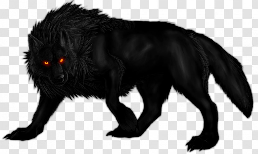 Cat St. Bernard Wolfdog Black Wolf - Werewolf Transparent PNG