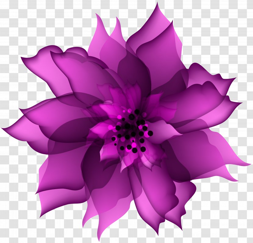 DmC: Devil May Cry Flower Clip Art - Blue - Decorative Purple Transparent Transparent PNG