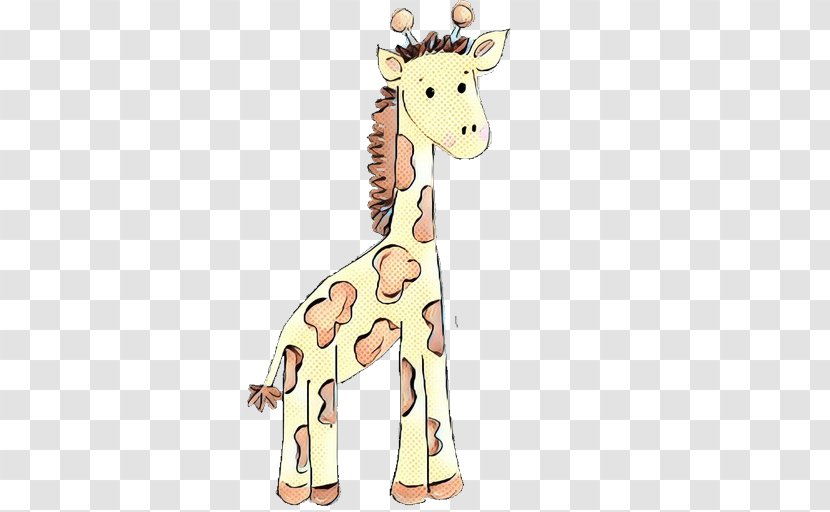 Giraffe Giraffidae Animal Figure Terrestrial Wildlife - Pop Art - Fawn Transparent PNG