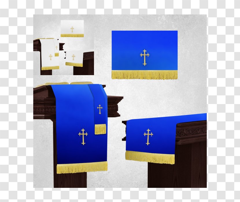 Parament Pulpit Christian Church Blue - Altar Transparent PNG