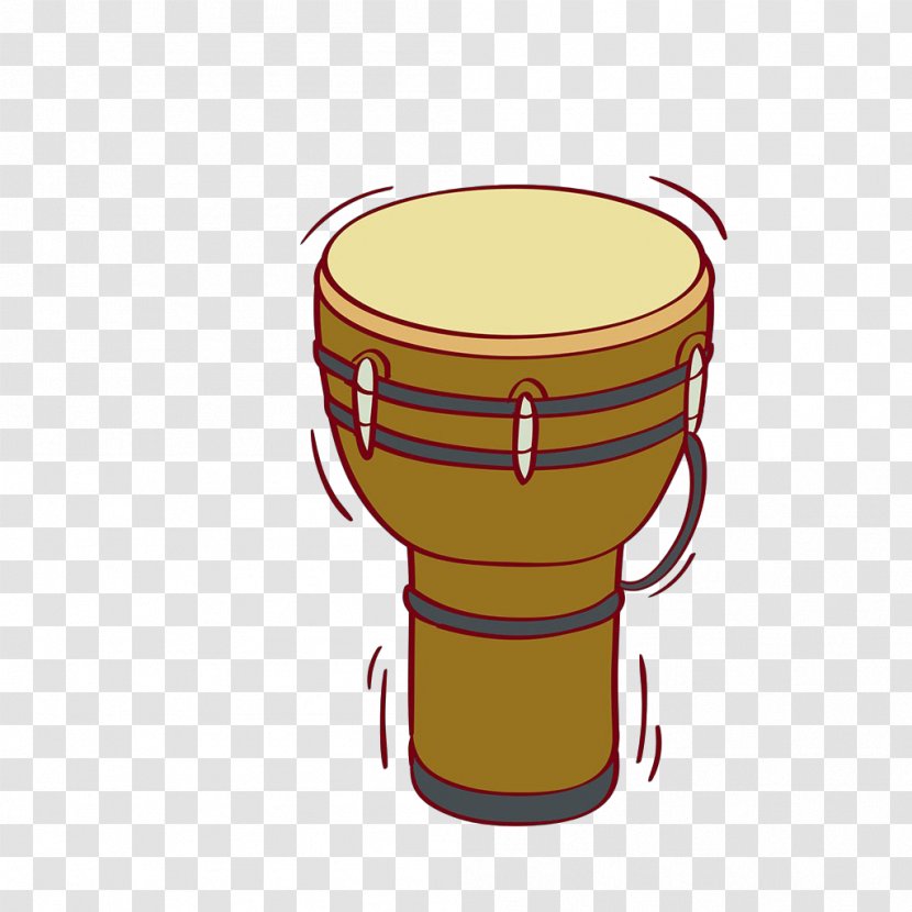 Djembe Snare Drum Percussion Illustration - Frame - Hand-painted Waist Drums Transparent PNG