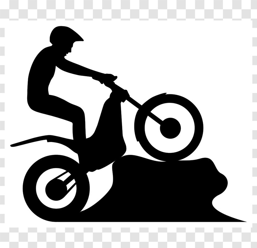 Motorcycle Trials Vehicle Silhouette Weather Vane - Monochrome Photography - Trial Transparent PNG