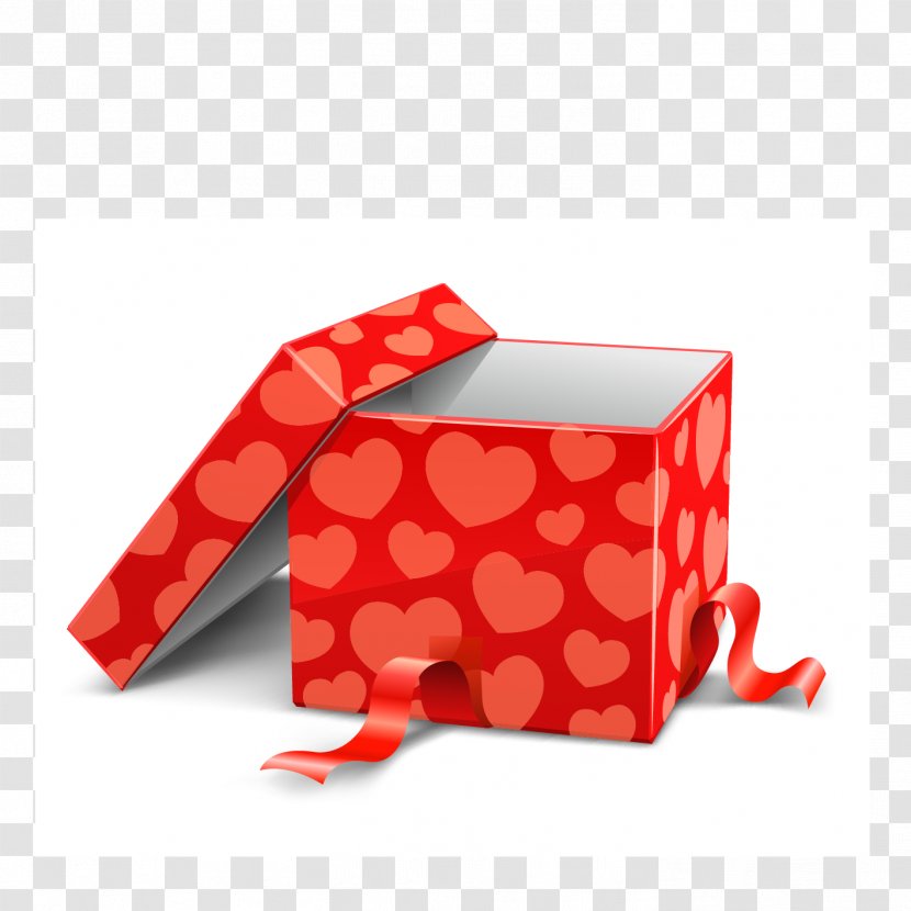 Gift Valentine's Day Box - Heart Transparent PNG