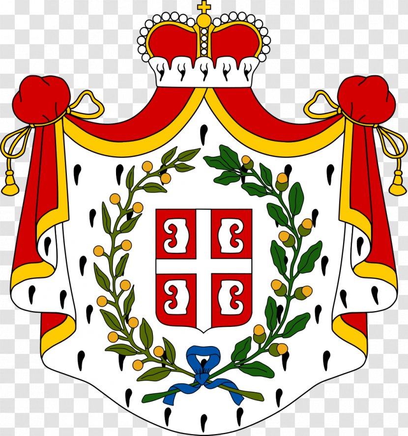 Kingdom Of Serbia Principality Coat Arms Flag - Flower - Civil Transparent PNG