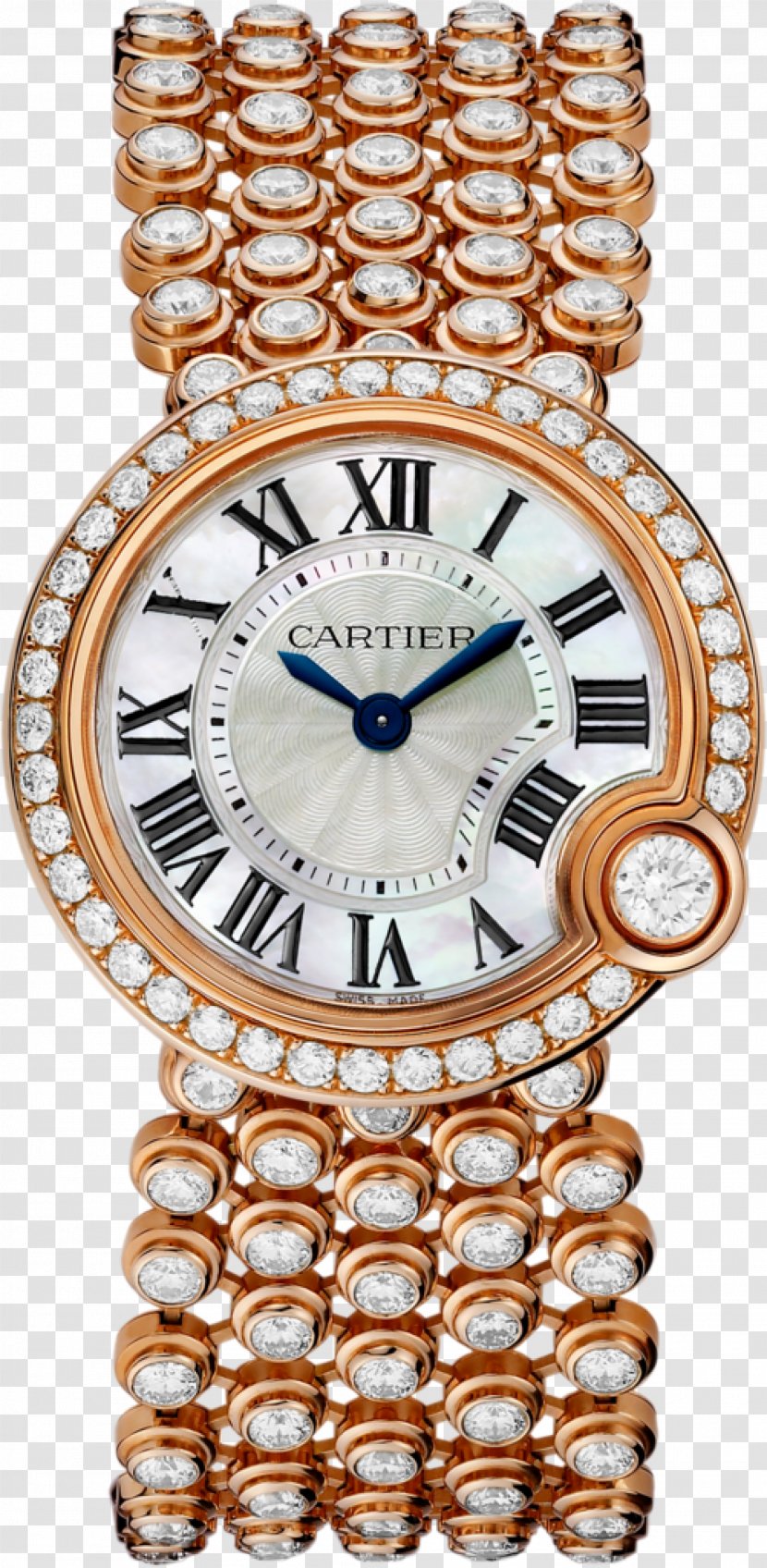 Cartier Watch Gold Diamond Bracelet - Patek Philippe Co Transparent PNG