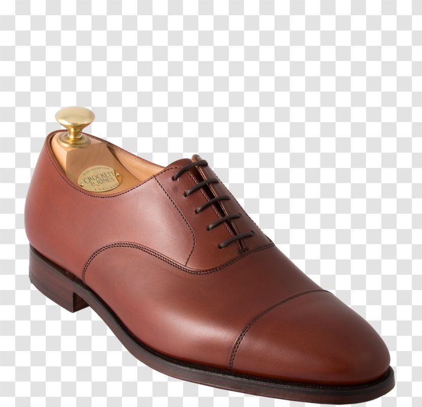 Crockett & Jones Oxford Shoe Calf Boot - Sing - Chestnut Transparent PNG