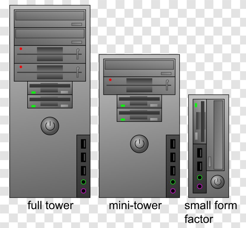 Computer Cases & Housings Laptop Clip Art - Small Form Factor - Tower Transparent PNG