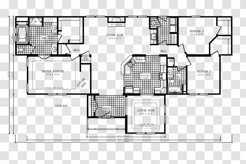 Floor Plan House Manufactured Housing Architecture - Manufacturing Transparent PNG