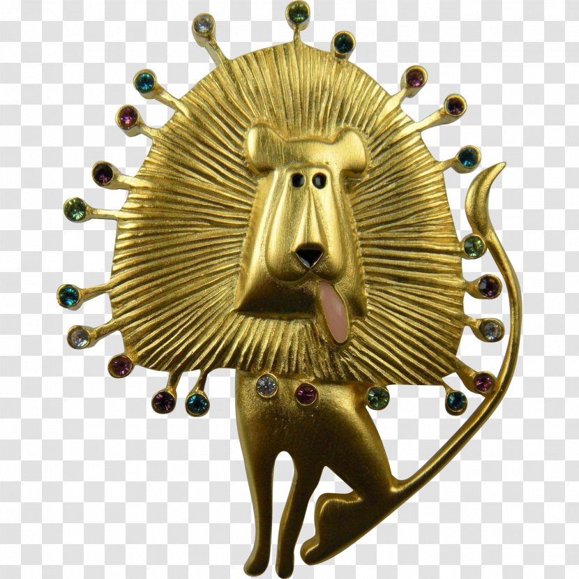 Lion Cat Metal Carnivora Brass - Brooch Transparent PNG