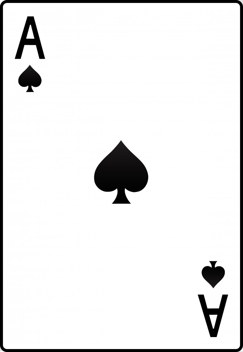 Ace Of Spades Playing Card Hearts Clip Art - Point - Deck Cliparts Transparent PNG