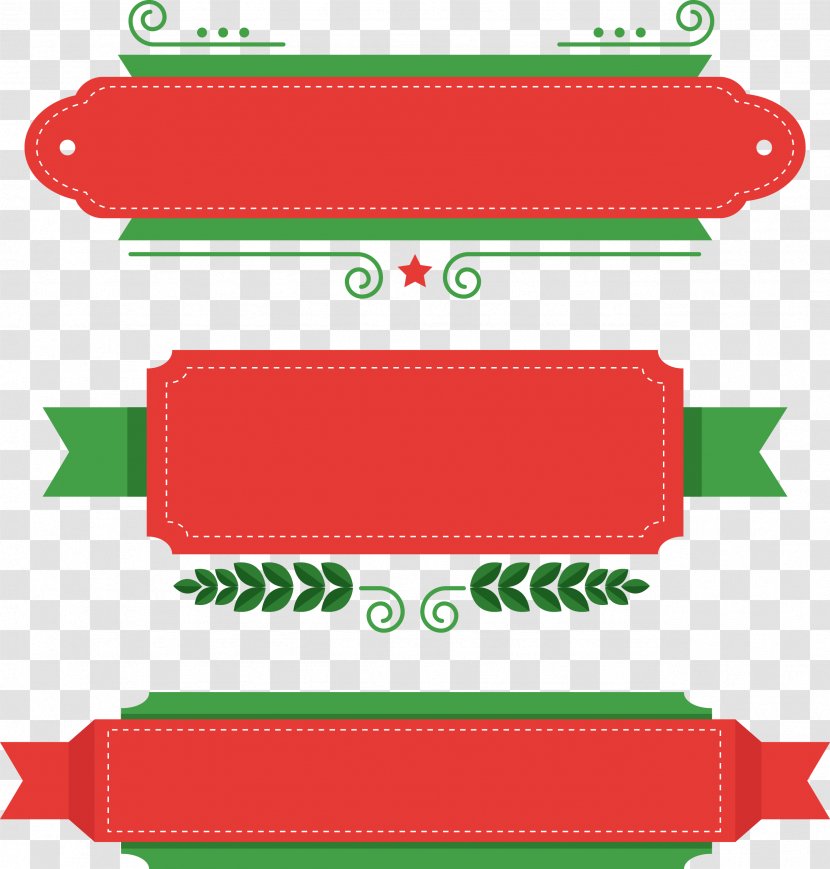 Christmas Santa Claus Boxing Day Clip Art - New Year - Theme Title Box Transparent PNG