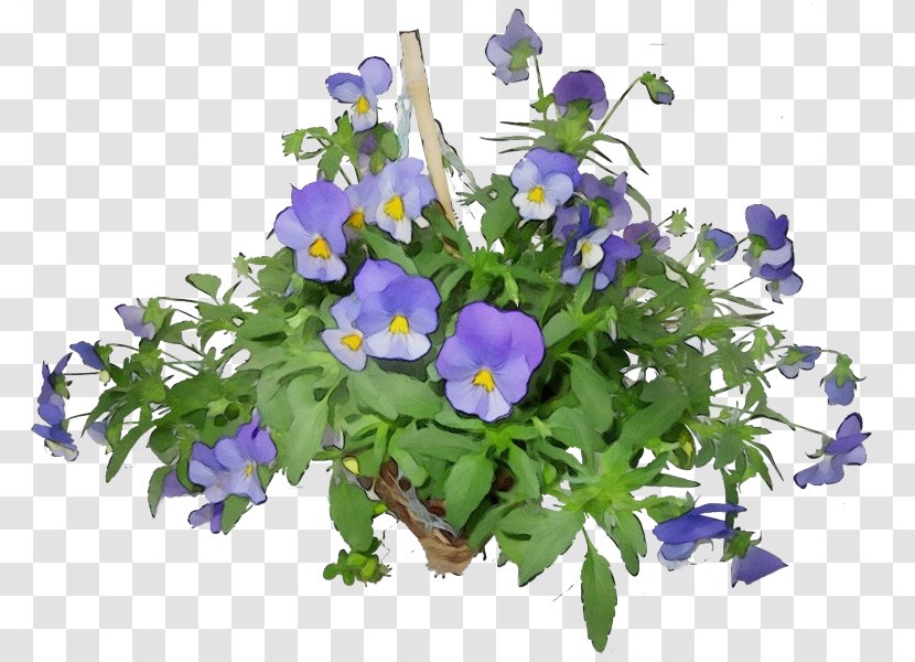 Purple Watercolor Flower - Bouquet - Dayflower Bellflower Family Transparent PNG