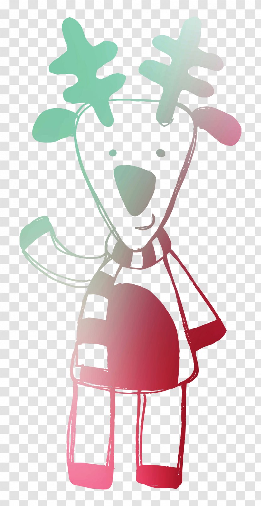 Reindeer Illustration Clip Art Product Design Character - Headgear Transparent PNG
