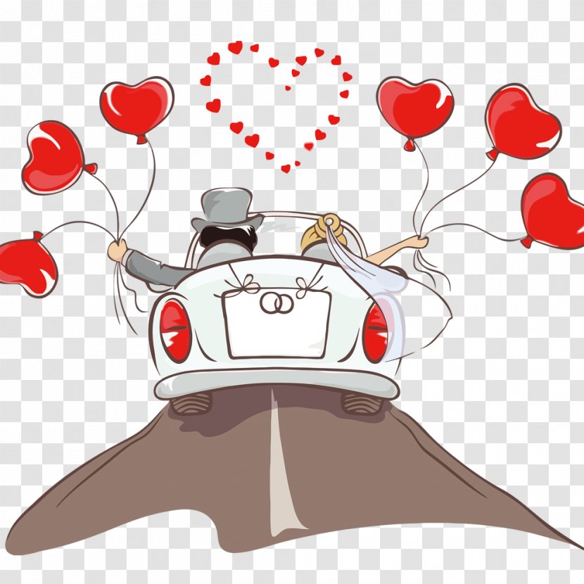 Wedding Invitation Bridegroom Clip Art - Frame - Cartoon Car Transparent PNG