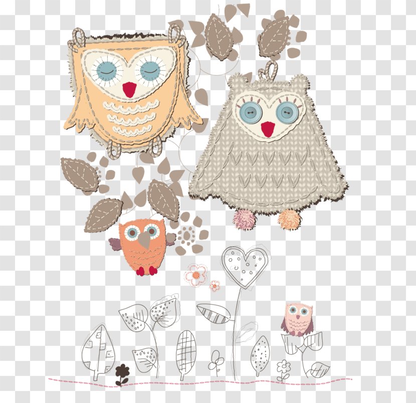 Owl Clip Art Illustration Vector Graphics Image - Beige Transparent PNG